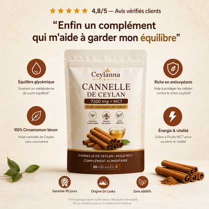 Cannelle de Ceylan Concentrée 7200 mg