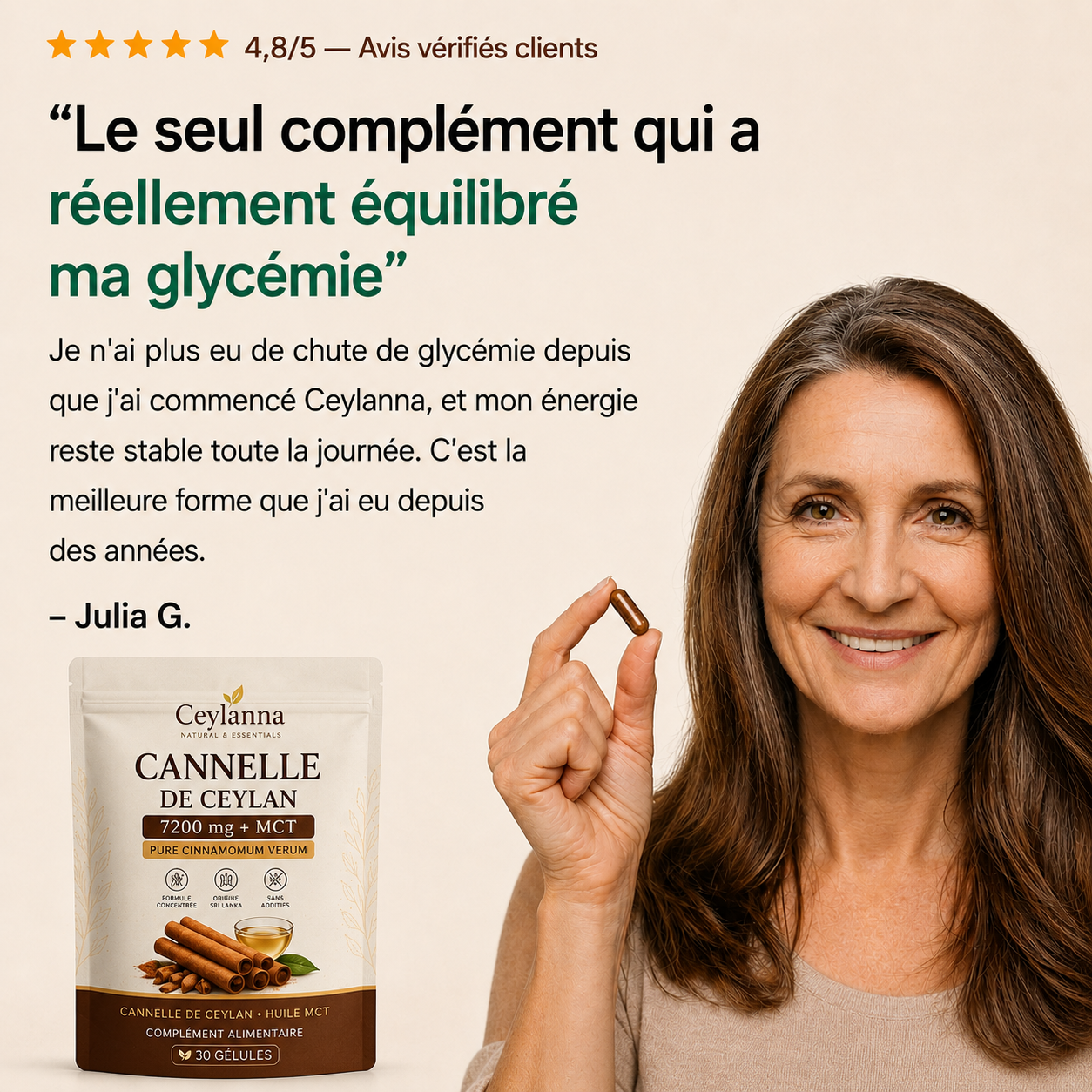 Cannelle de Ceylan Concentrée 7200 mg