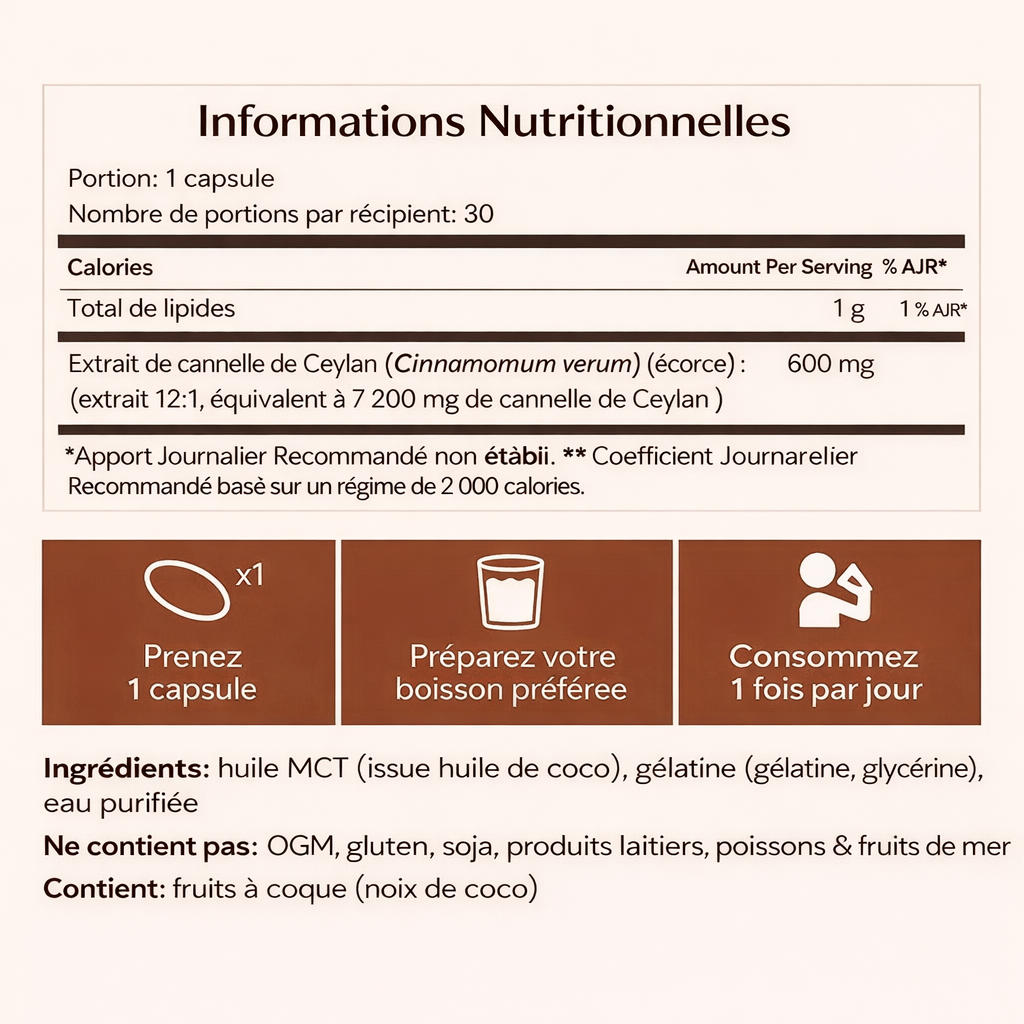 Cannelle de Ceylan Concentrée 7200 mg